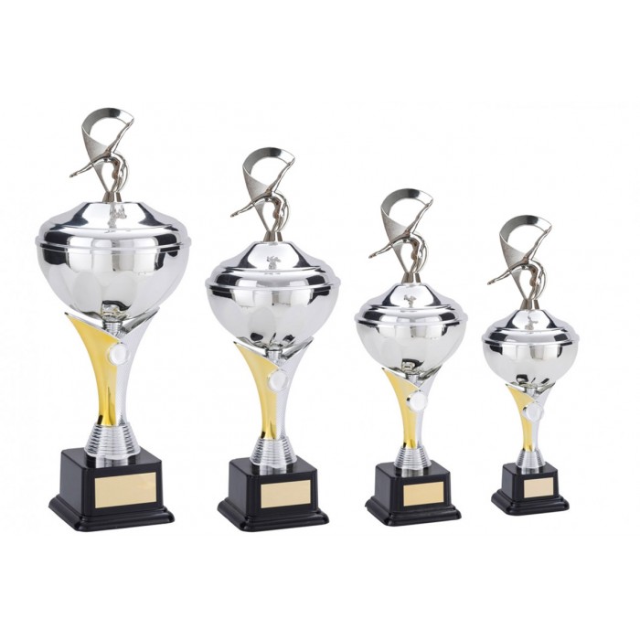 V-RISER GYMNASTICS CUP WITH METAL FIGURE - AVAILABLE IN 4 SIZES